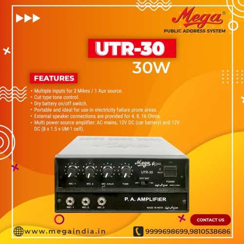 UTR 30 P.A Low Power Mixer Amplifier